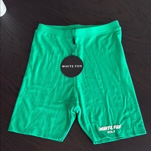 White Fox Offstage ribbed bike shorts